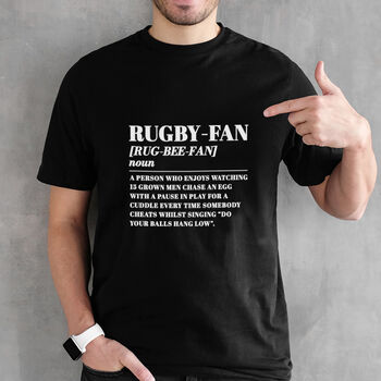 Rugby Fan Funny Dictionary Meaning Definition Unisex T Shirt, 3 of 3