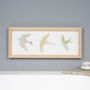 Three Vintage Map Location Birds Framed Art, thumbnail 7 of 10