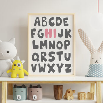 Children's Alphabet 'Hi' Typography Print, 6 of 6