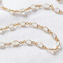 Moonstone 18 K Gold Plated Silver Chain Necklace, thumbnail 3 of 10