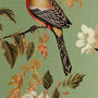 Vintage Style Garden Birds On Green Lampshade, thumbnail 6 of 6