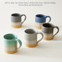 Fair Trade Part Glazed Three Tone Ombre Stoneware Mug, thumbnail 1 of 12