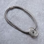 Grey Multi Strap Necklace With Spiral Pendant, thumbnail 3 of 3