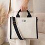 Personalised Sorrento Canvas Structured Tote Cross Body Bag, thumbnail 4 of 6