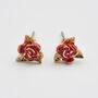 English Rose Gold Stud Earrings, thumbnail 1 of 7