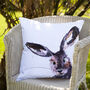 Inky Hare Outdoor Cushion For Garden Furniture, thumbnail 2 of 9