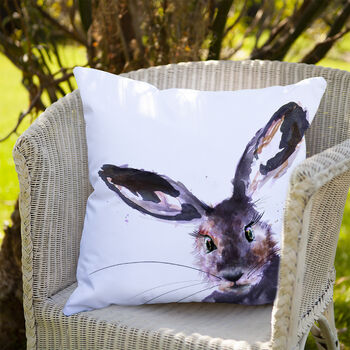 Inky Hare Outdoor Cushion For Garden Furniture, 2 of 9