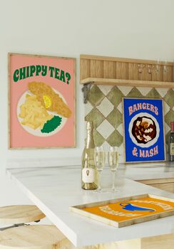 Chippy Tea? Fish And Chips | Northern Food Art Print | Wall Art, 3 of 3