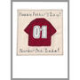 Personalised Embroidered Football Shirt Birthday Card, thumbnail 7 of 10