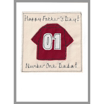 Personalised Football Shirt Father's Day Card, 2 of 10