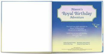 Personalised Children's Book, Royal Birthday Dragon, 2 of 9