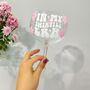 Personalised Thirties Era Large White Print Cocktail Glass – Retro Birthday Gift For Her, 30th Milestone Celebration Glasswar, thumbnail 1 of 6