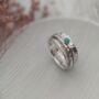 Personalised Silver And Turquoise Spinner Ring, thumbnail 4 of 10