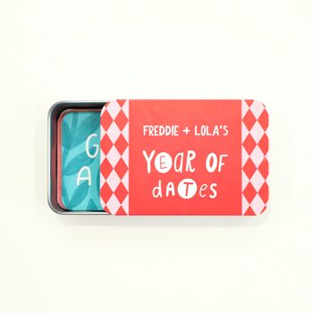 Personalised A Year Of Dates Activity Card Tin, 8 of 12