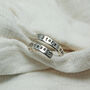 Personalised Adjustable Engraved Hug Ring Silver Gold, thumbnail 1 of 11