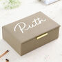 Personalised Taupe Bridesmaid Jewellery Box Gift, thumbnail 1 of 11