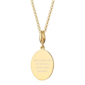 Engraved Gold Sterling Silver St. Christopher Necklace, 2 of 5