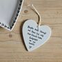 'People Walk Through Our Lives' Porcelain Hanging Heart, thumbnail 1 of 2