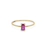 Garnet Rhodolite And 9ct Yellow Gold Solitaire Ring, thumbnail 2 of 5