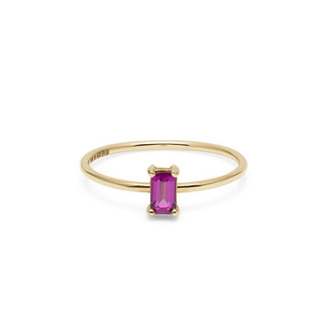 Garnet Rhodolite And 9ct Yellow Gold Solitaire Ring, 2 of 5