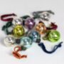 Nine Mini Shiny Baubles With Velvet Loops, thumbnail 3 of 3