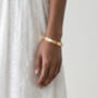 Kinmokusei 18 K Gold Plated Bead Floral Bangle, thumbnail 6 of 6