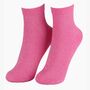 Women's Cotton Glitter Anklet Trainer Socks Pink, thumbnail 2 of 4
