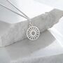 Wagon Wheel Token Charm Necklace Sterling Silver, thumbnail 2 of 9