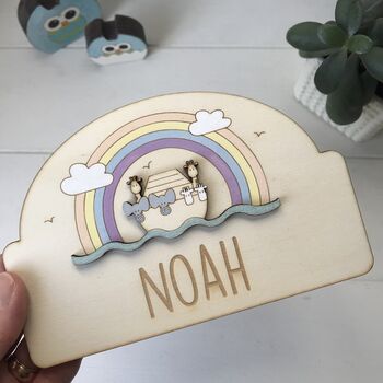 Personalised Noah's Ark Name Door Plaque, 3 of 4