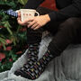 Check Black And Christmas Tree Black Men's Socks Bundle, thumbnail 2 of 5