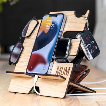 Personalised Multi Accessory Smartphone Charging Stand, 4 of 6