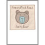 Personalised Bear Christmas Card For Him, Dad, Grandad, thumbnail 2 of 12