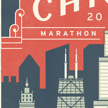 Personalised Chicago Marathon Print, Unframed, 3 of 3