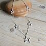 Open Stars Necklace In Silver, thumbnail 2 of 4