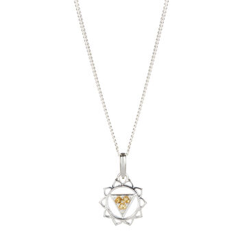 Solar Plexus Chakra Citrine Sterling Silver Necklace, 3 of 11