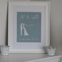 Personalised 4th Wedding Anniversary Silhouettes, thumbnail 3 of 3