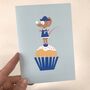 Master Mouse And Cupcake Birthday Card, thumbnail 3 of 3