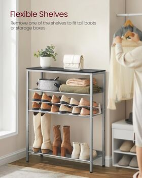 Four/Five Layer Shoe Rack High Shoe Storage Shelves, 8 of 10