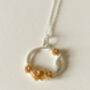 Sterling Silver And 18ct Gold Daffodil Pendant Necklace, thumbnail 3 of 7