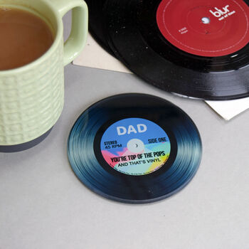 'Top Of The Pops' Glass Coaster For Dad, 5 of 6