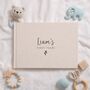 Personalised Linen Baby Memory Book, thumbnail 1 of 7