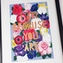 'I Am Because You Are' Floral Paper Cut Print, thumbnail 2 of 5