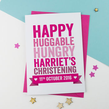 Personalised Boy Or Girl Christening Card, 2 of 2