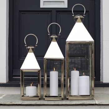 Tall Silver Candle Lantern, 4 of 10