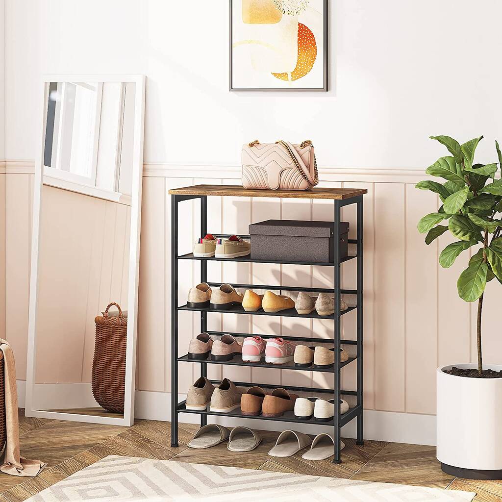 Five Tier Shoe Organizer Rack With Adjustable Shelves By Momentum