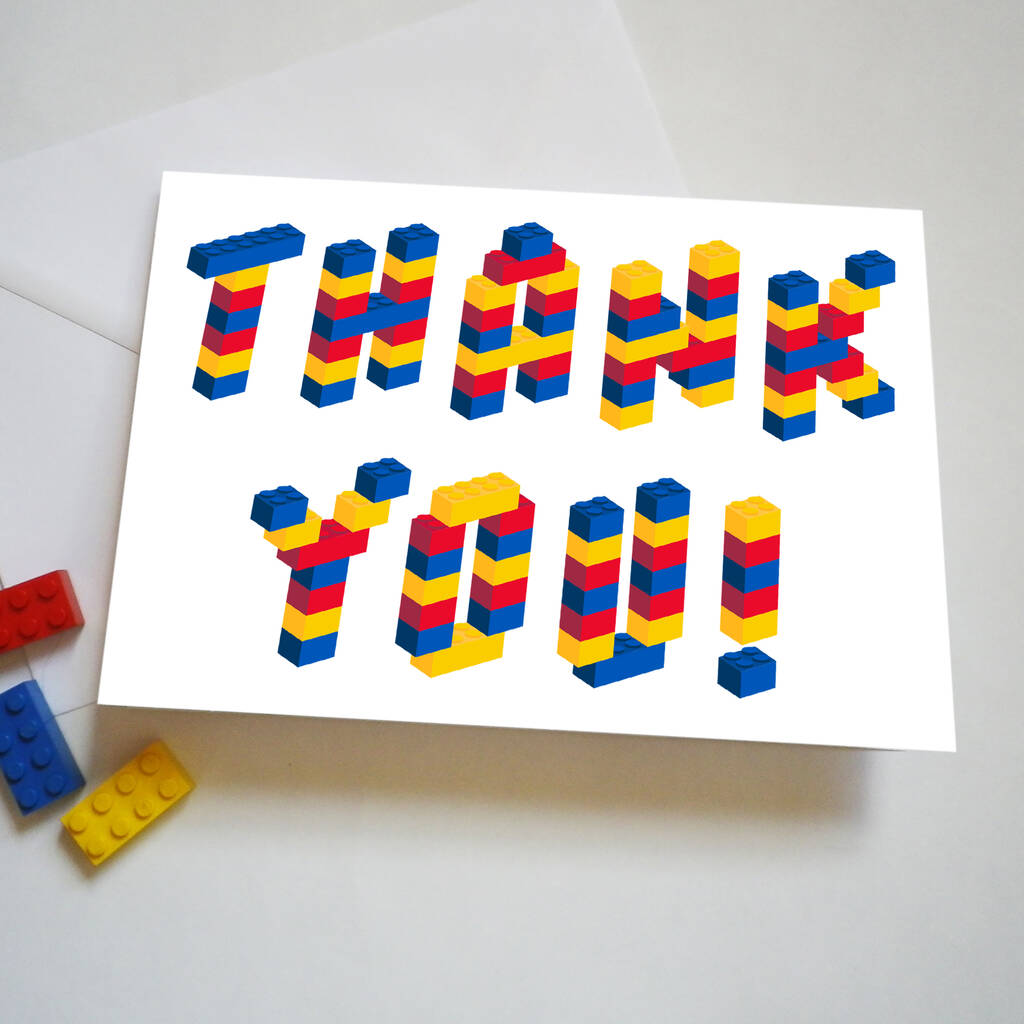 Building Block Thank You Card, 1 of 3