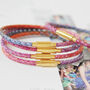 Rainbow And Gold Braided Bracelet, thumbnail 6 of 7
