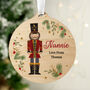 Personalised Christmas Nutcracker Wooden Bauble, thumbnail 1 of 5