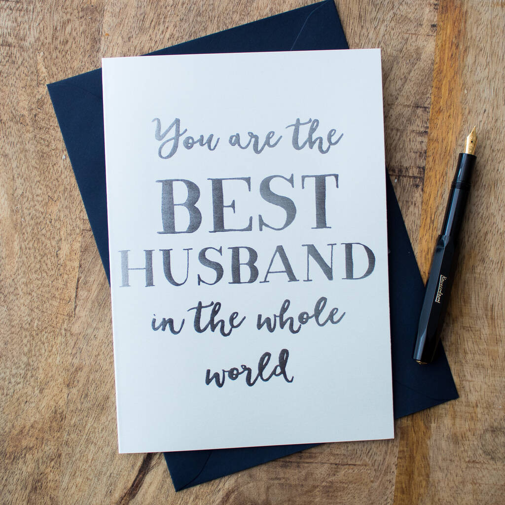 Foil 'Best Husband In The Whole World' Card, 1 of 2