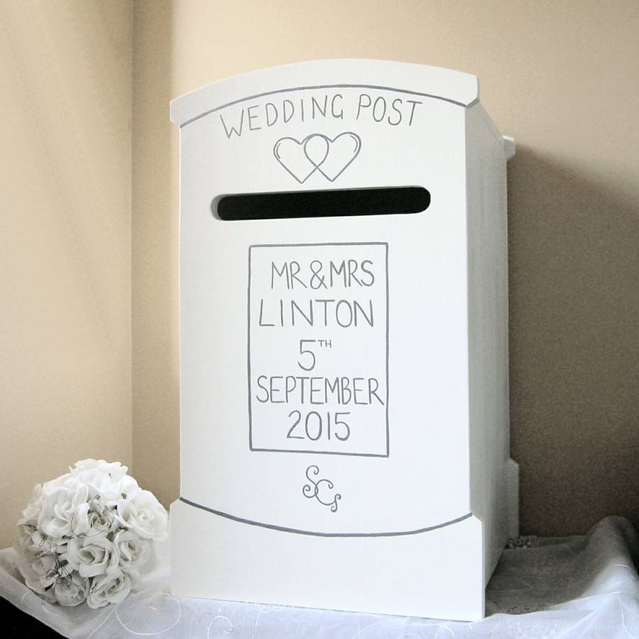 Wooden Personalised Wedding Post Box, 1 of 8